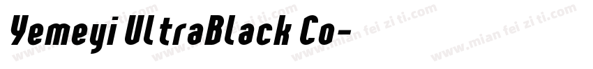 Yemeyi UltraBlack Co字体转换